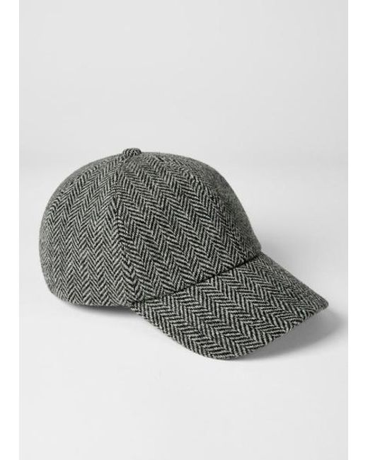 Paul Smith Gray Tweed Cap