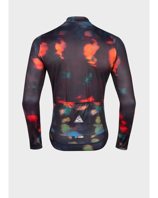 Paul Smith Men's 'ink Spill' Race Fit Longsleeve Cycling Jersey in