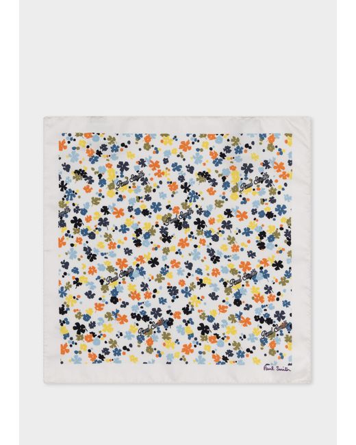 Paul Smith Multicolor Ditsy Floral Silk Pocket Square Multicolour for men