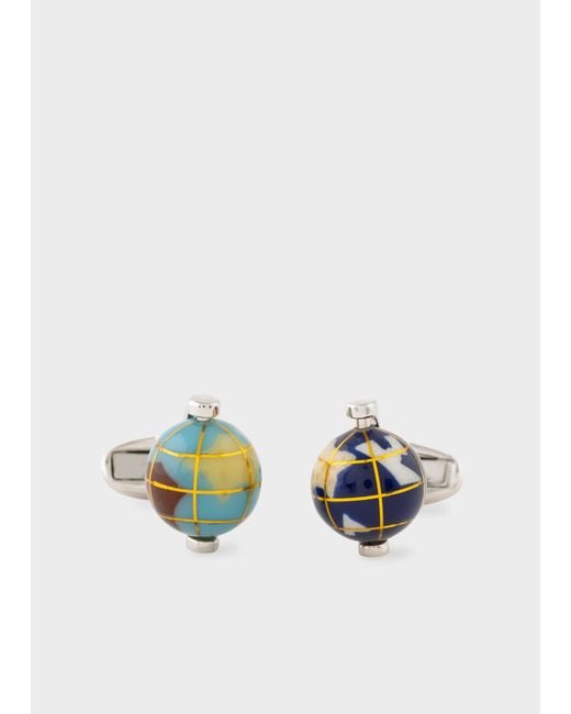 Paul Smith White Spinning 'Globe' Cufflinks for men