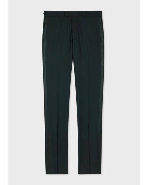 Paul Smith Slim-fit Dark Green Wool-mohair Evening Trousers for men