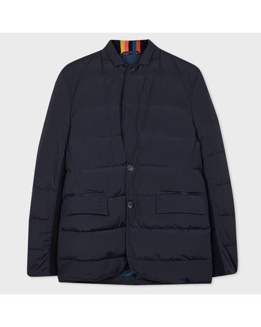 Paul Smith Blue Hybrid Down Jacket for men