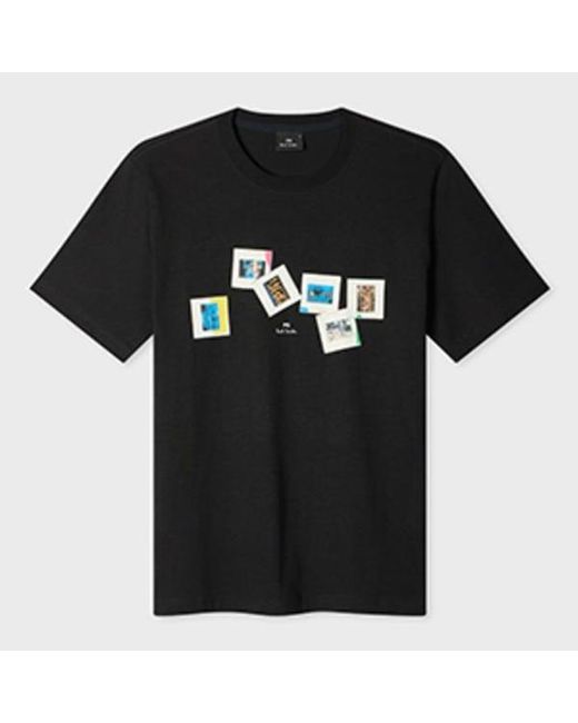 Paul Smith Black 'Slides' T-Shirt for men