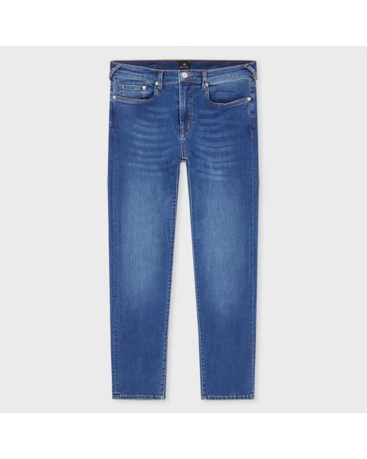 Paul Smith Blue Tapered-Fit Wash 'Organic Reflex Stretch' Jeans for men