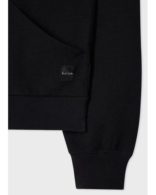 Paul Smith Black Cotton-Blend Zip Lounge Hoodie for men