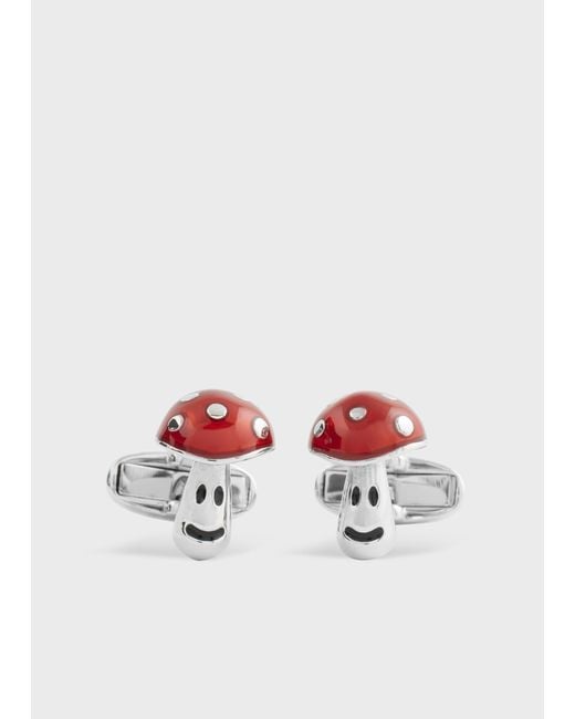 Paul Smith Red 'Toadstool' Cufflinks for men
