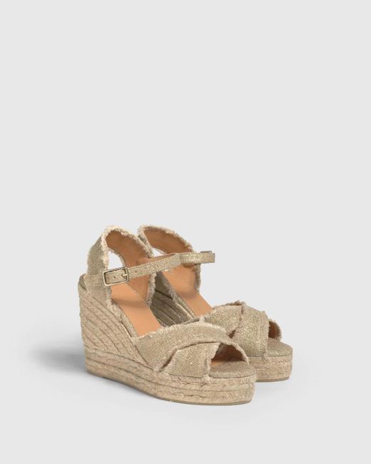 castaner gold espadrilles