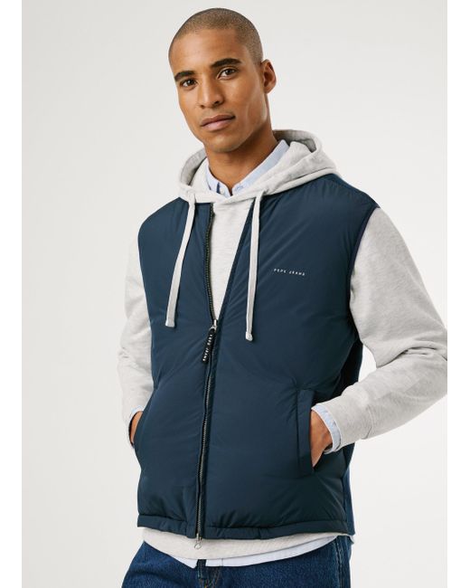 Pepe Jeans Weste Hybrid Regular Fit in Blue für Herren