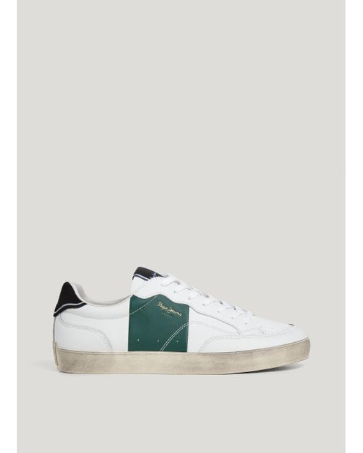 Pepe Jeans Sneakers Leder Wildleder in White für Herren