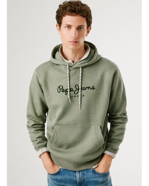 Sudadera capucha con logo Pepe Jeans de hombre de color Green