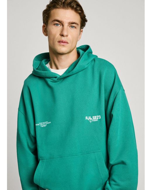 Sudadera capucha con logo Pepe Jeans de hombre de color Green