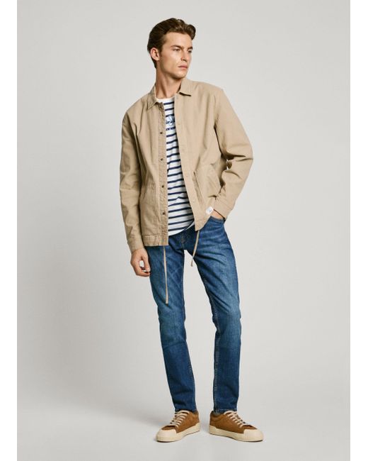 Pepe Jeans Überhemd Elastisch Regular Fit in Blue für Herren
