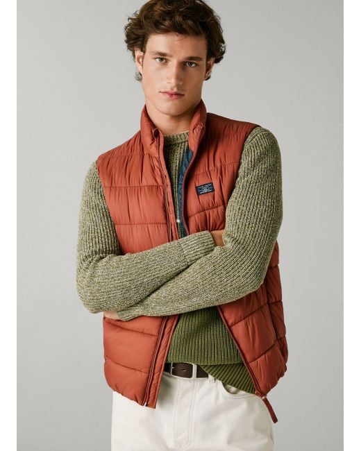 Pepe Jeans Weste Gepolstert Reissverschluss in Red für Herren
