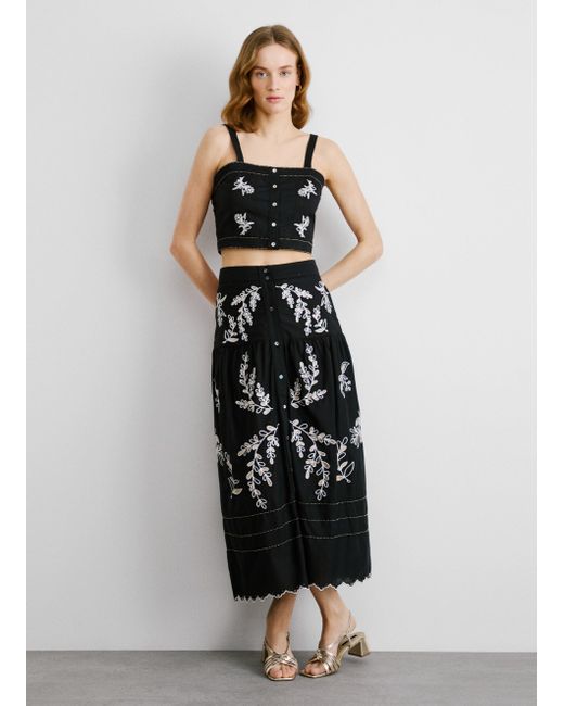 Pepe Jeans Black Rock Midi Popeline Bestickt
