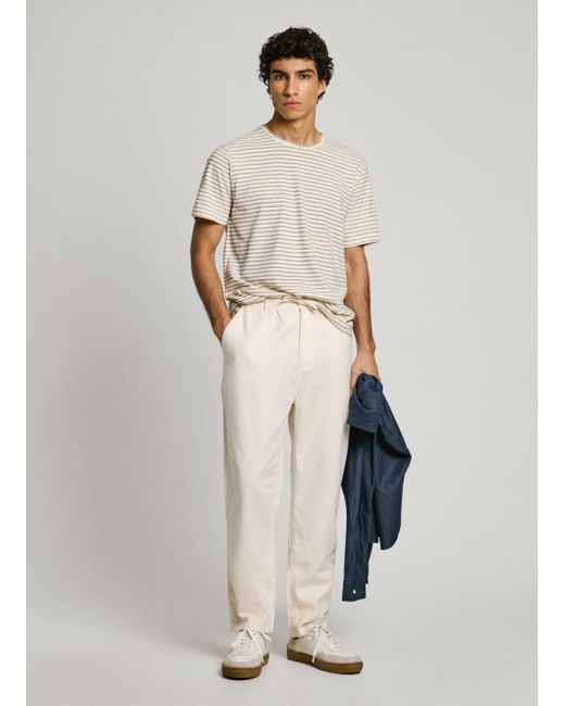 Pepe Jeans Chinohose Relaxed Fit in Natural für Herren