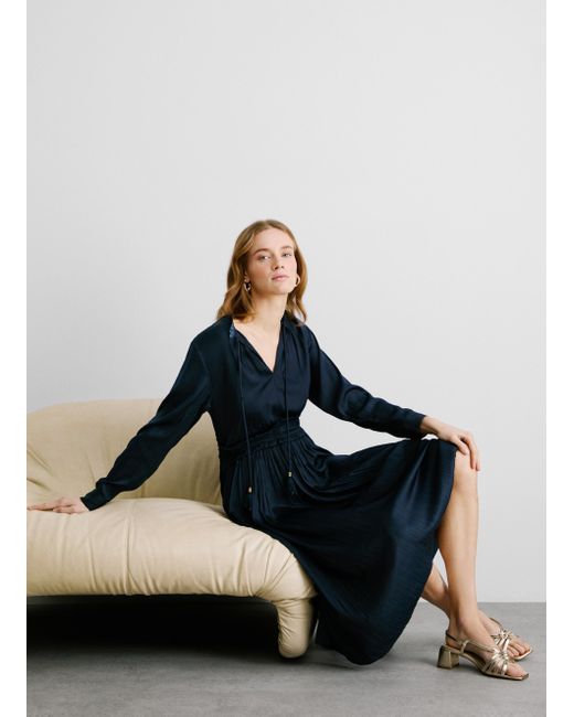 Pepe Jeans Black Kleid Lang Satin