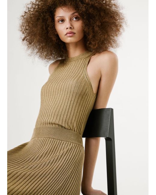 Pepe Jeans Natural Top Gerippt Rundausschnitt