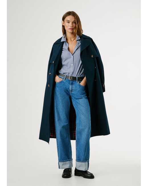 Jeans fit loose y tiro bajo Pepe Jeans de color Blue