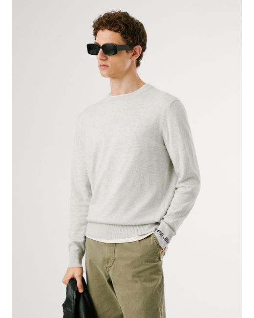 Jersey cuello redondo fit regular Pepe Jeans de hombre de color Natural