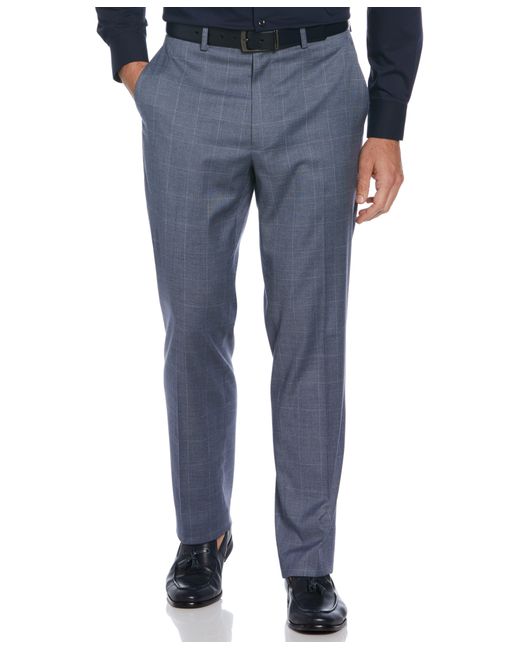 Perry Ellis Blue Plaid Suit Pant for men