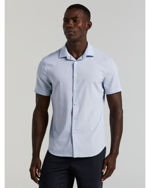 perry ellis slim fit dress shirt Perry Ellis Men's Slim Fit Tuxedo Dress Shirt in Bright White, Size 14.5, Cotton/Elastane, Solid
