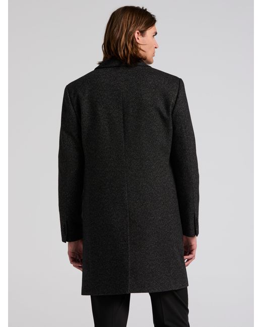 Perry Ellis Black Ezra Single Breasted 3 Button Overcoat for men
