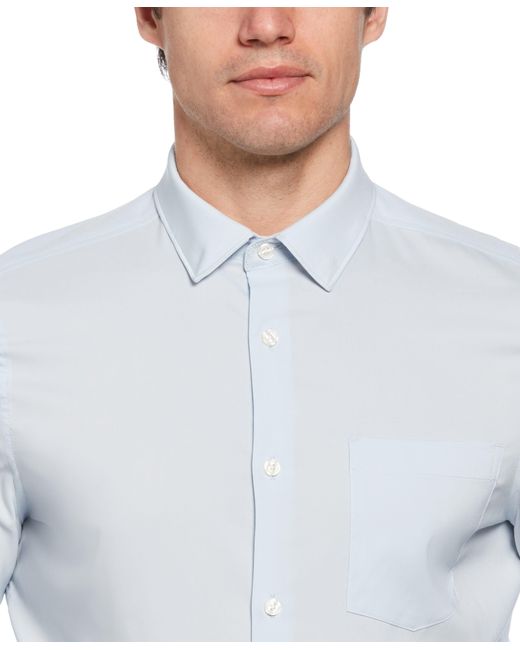 Perry Ellis Blue Total Stretch Slim Fit Heather Shirt for men