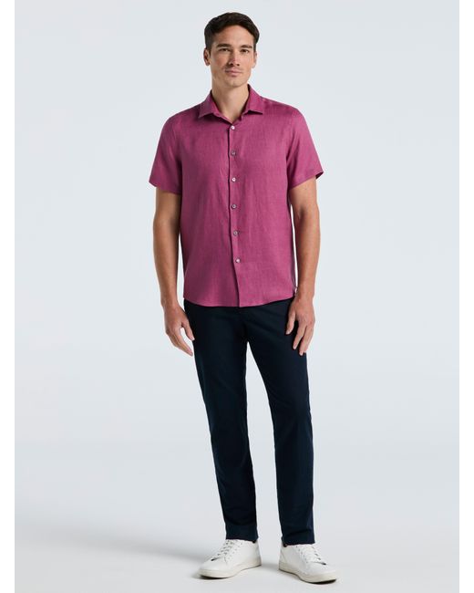 Perry Ellis Natural Solid Linen Shirt for men