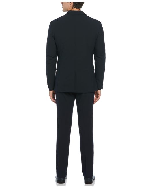 Perry Ellis Black Slim Fit Micro Textured Suit Jacket for men