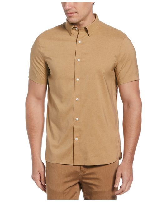 Perry Ellis Natural Total Stretch Slim Fit Heather Shirt for men