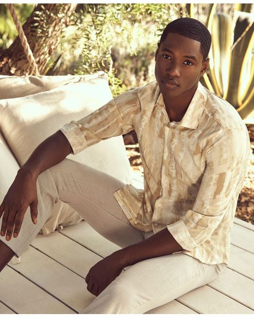 Perry Ellis Multicolor Paint Stripe Soft Long Sleeve Button-down Shirt for men