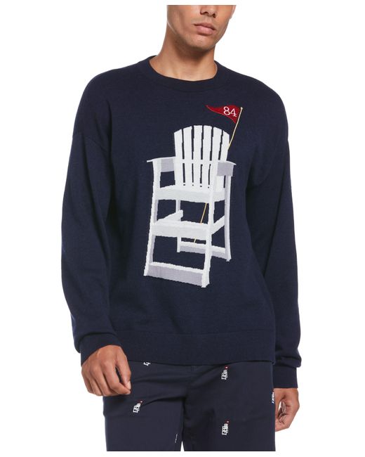 Perry Ellis Lifeguard Chair Sweater in Blue for Men | Lyst