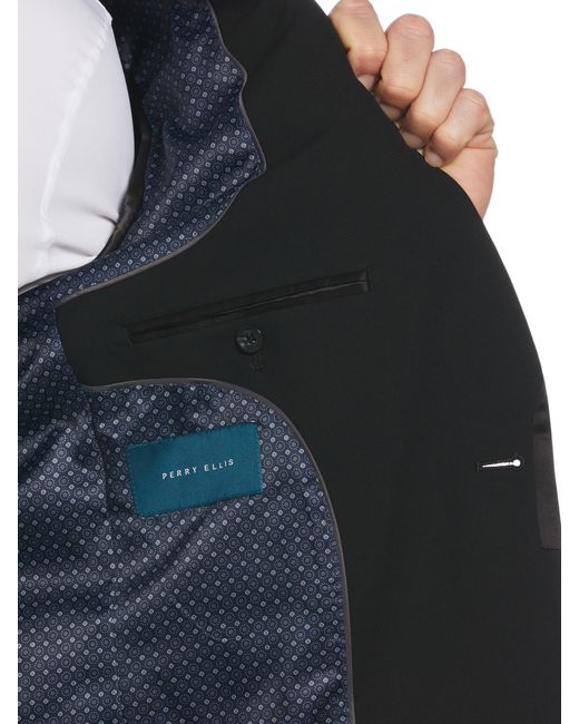 Perry Ellis Black Slim Fit Tux Jacket for men