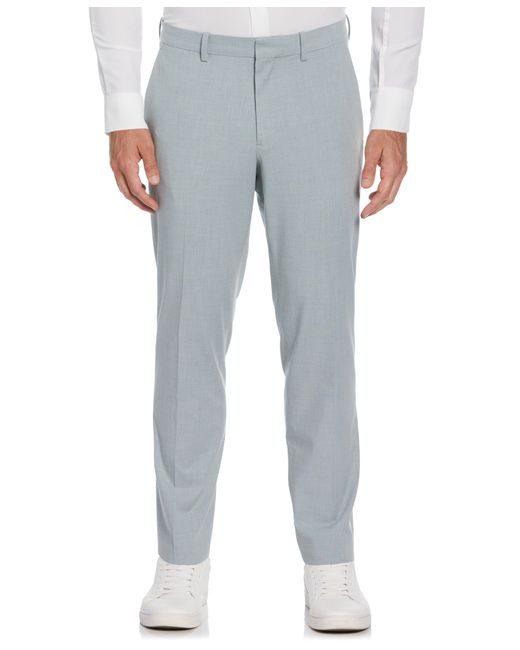 Perry Ellis Gray Slim Fit Two-Tone Tech Stretch Suit Pant for men