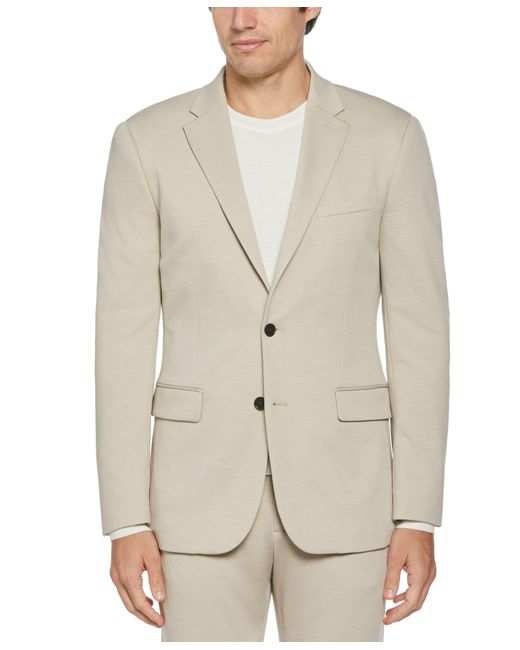 Perry Ellis Gray Slim Fit Solid Knit Suit Jacket for men