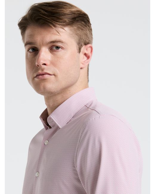 Perry Ellis Blue Slim Fit Float Pattern Shirt for men