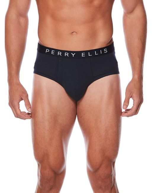 Perry Ellis Blue 4 Pack Identity Briefs for men