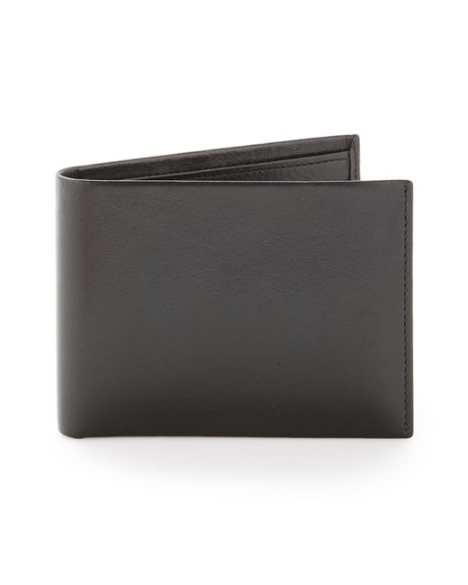 Perry Ellis Black Genuine Glazed Leather Wallet for men