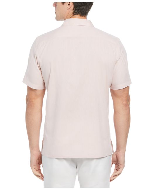Perry Ellis White Short Sleeve Dobby Visco Shirt for men
