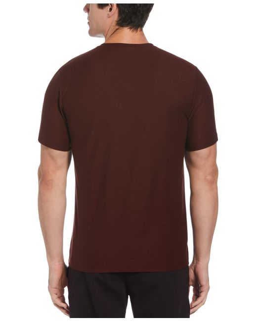 Perry Ellis Brown Big And Tall Texture Block T-Shirt for men
