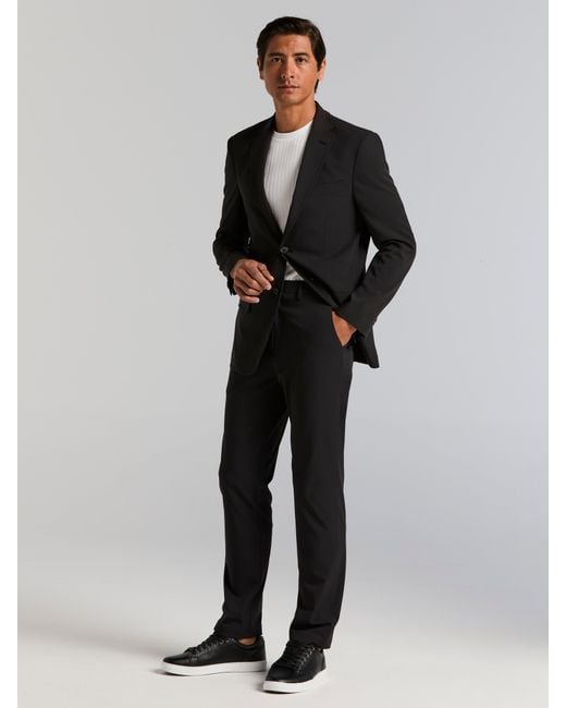 Perry Ellis Black Slim Fit Tech Suit Jacket for men