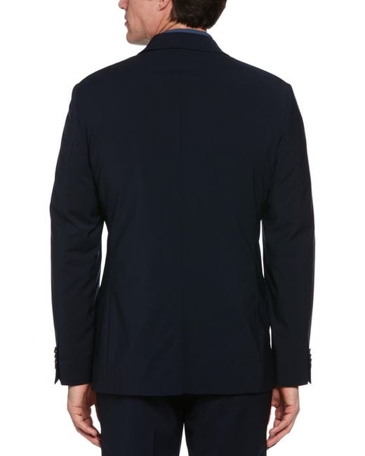 Perry Ellis Blue Slim Fit Textured Suit Jacket for men