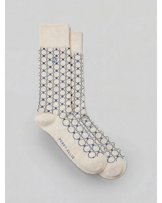 Perry Ellis Blue Medallion Pattern Socks Pants for men