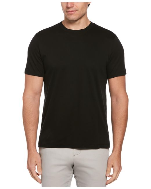 Perry Ellis Black Cotton Crew Neck T-Shirt for men