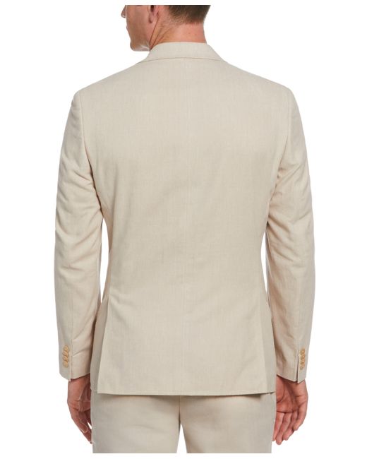 Perry Ellis Natural Slim Fit Light Tan Linen Blend Suit Jacket for men