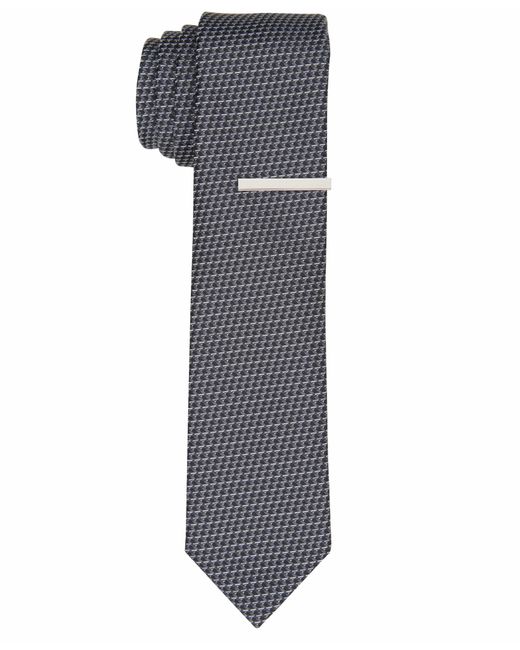 Perry Ellis Gray Walsh Micro Tie, 100% Silk, Regular for men
