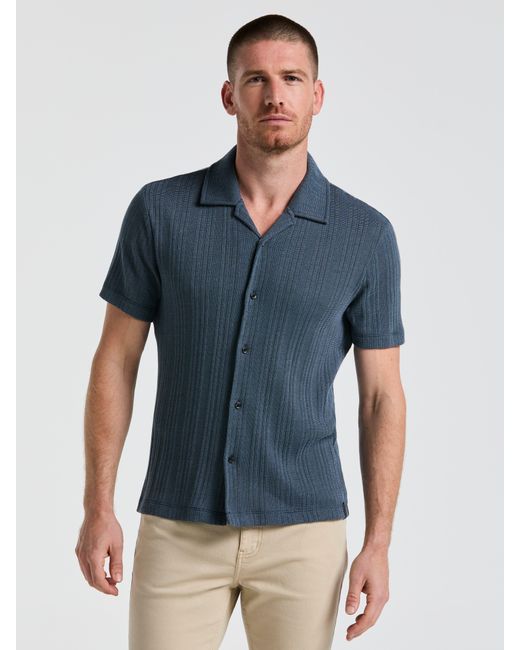 Perry Ellis Gray Ribbed Stripe Shirt for men