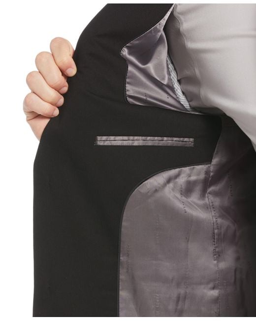 Perry Ellis Black Slim Fit Performance Tech Suit Jacket for men
