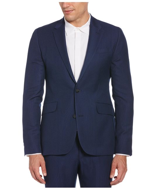 Perry Ellis Blue Very Slim Fit Pindot Dobby Suit Jacket for men