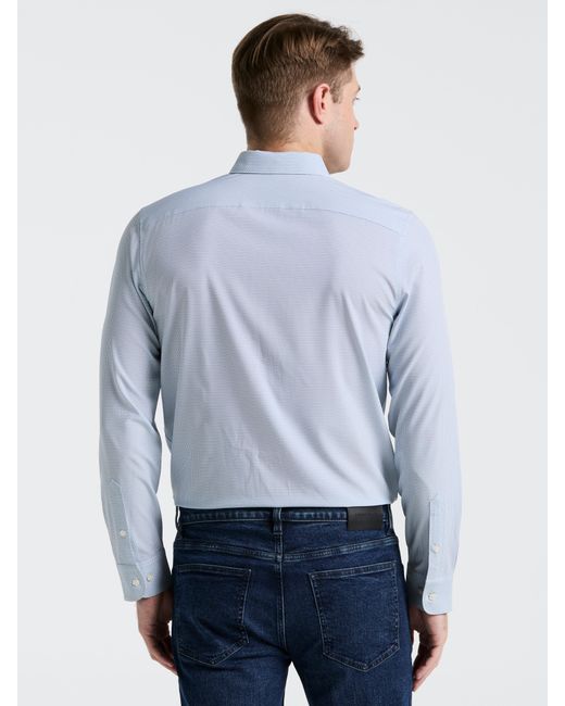 Perry Ellis Blue Slim Fit Float Pattern Shirt for men